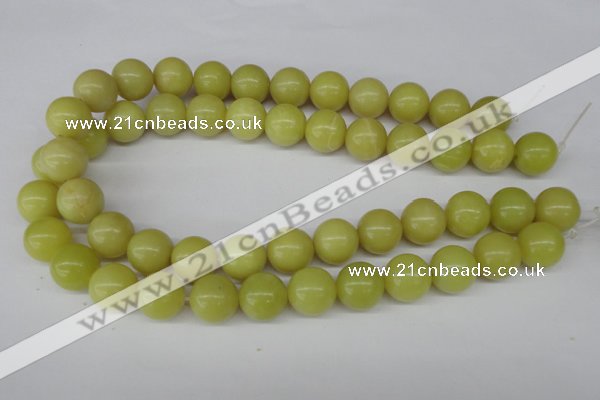 CRO454 15.5 inches 16mm round lemon jade beads wholesale
