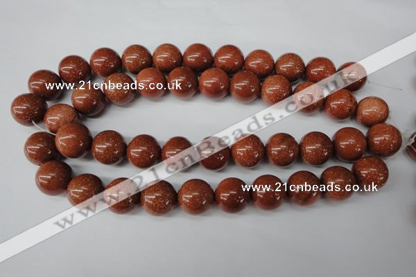 CRO486 15.5 inches 18mm round goldstone beads wholesale