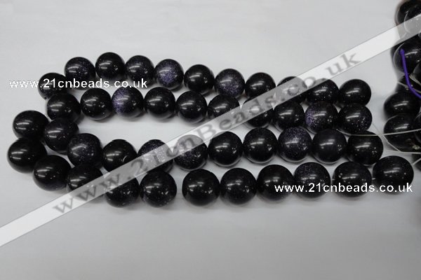 CRO487 15.5 inches 18mm round blue goldstone beads wholesale