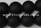 CRO491 15.5 inches 18mm round blackstone beads wholesale