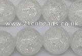 CRO497 15.5 inches 18mm round crack rock crystal beads wholesale