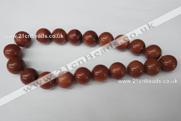 CRO543 15.5 inches 20mm round goldstone beads wholesale