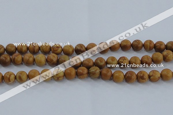 CRO554 15.5 inches 10mm round grain stone beads wholesale