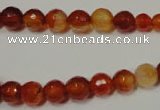 CRO700 15.5 inches 6mm – 14mm faceted round red agate beads