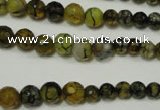 CRO703 15.5 inches 6mm – 14mm faceted round dragon veins agate beads