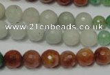 CRO722 15.5 inches 6mm – 14mm faceted round mixed candy jade beads