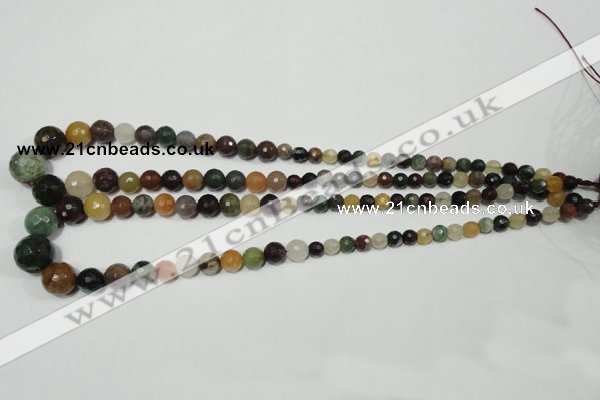 CRO723 15.5 inches 6mm – 14mm faceted round mixed candy jade beads