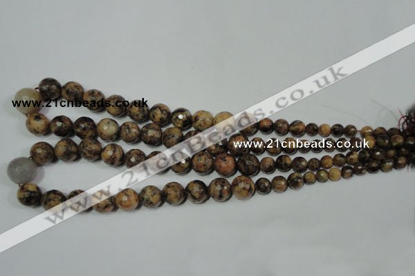 CRO725 15.5 inches 6mm – 14mm faceted round snake dragon jade beads