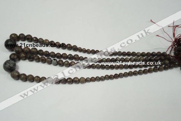 CRO734 15.5 inches 6mm – 14mm faceted round grey labradorite beads