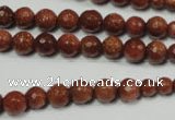 CRO736 15.5 inches 6mm – 14mm faceted round goldstone beads