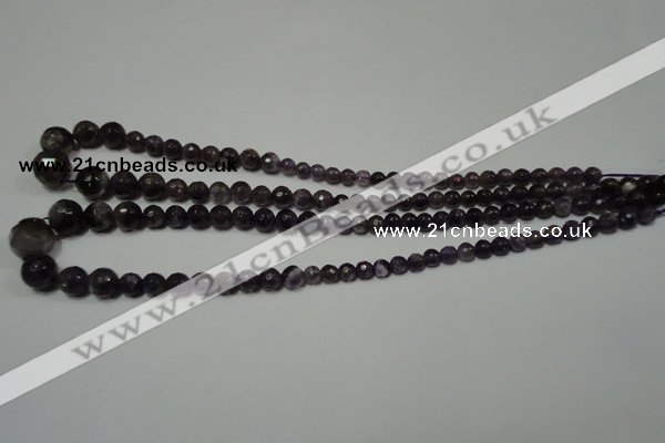 CRO739 15.5 inches 6mm – 14mm faceted round amethyst beads