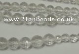 CRO741 15.5 inches 6mm – 14mm faceted round white crystal beads