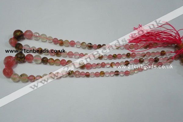 CRO746 15.5 inches 6mm – 14mm faceted round watermelon beads