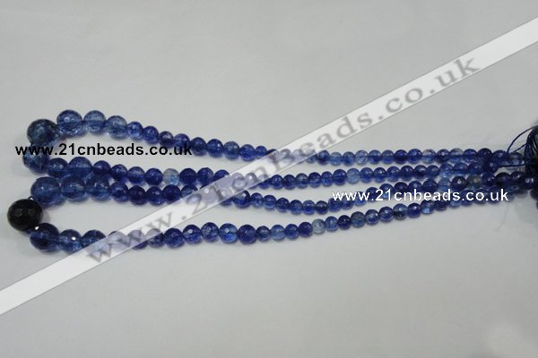 CRO748 15.5 inches 6mm – 14mm faceted round watermelon blue beads