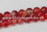 CRO80 15.5 inches 8mm round red agate gemstone beads wholesale