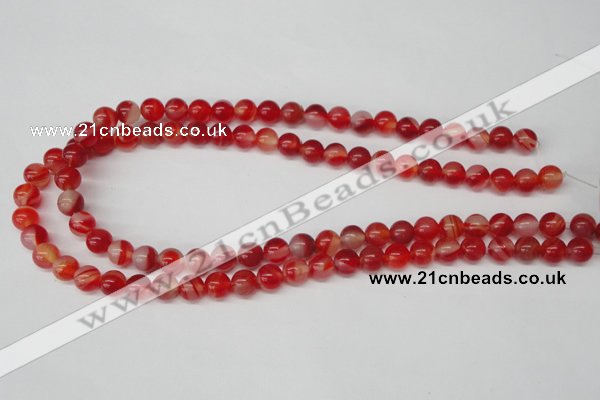 CRO80 15.5 inches 8mm round red agate gemstone beads wholesale