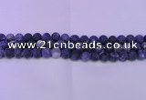 CRO800 15.5 inches 4mm round matte sodalite gemstone beads