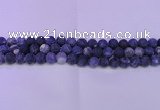 CRO801 15.5 inches 6mm round matte sodalite gemstone beads