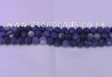 CRO805 15.5 inches 14mm round matte sodalite gemstone beads