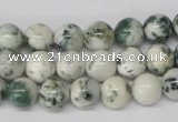 CRO81 15.5 inches 8mm round tree agate gemstone beads wholesale