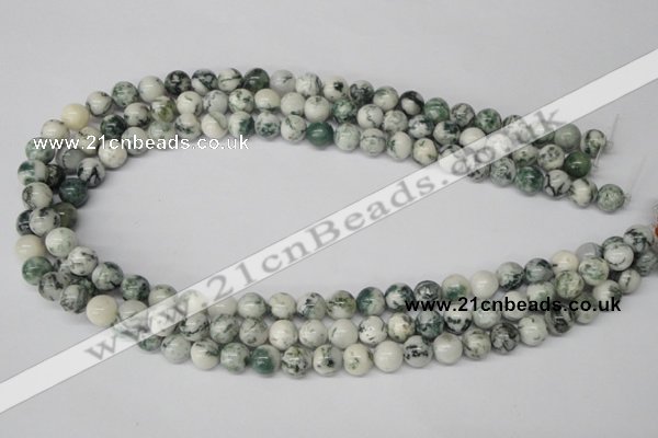 CRO81 15.5 inches 8mm round tree agate gemstone beads wholesale