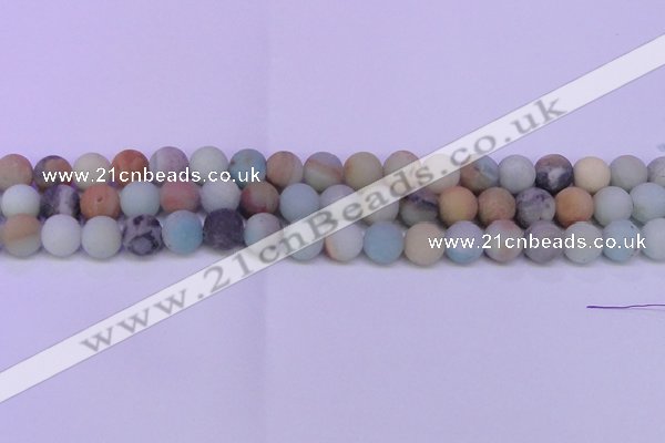 CRO812 15.5 inches 8mm round matte amazonite beads