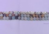CRO813 15.5 inches 10mm round matte amazonite beads