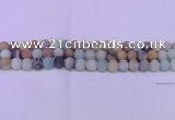 CRO814 15.5 inches 12mm round matte amazonite beads