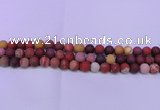 CRO820 15.5 inches 4mm round matte mookaite beads