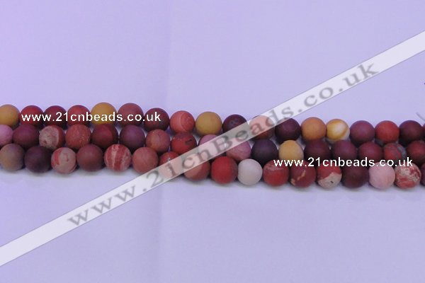 CRO820 15.5 inches 4mm round matte mookaite beads