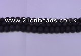 CRO840 15.5 inches 4mm round matte smoky quartz beads