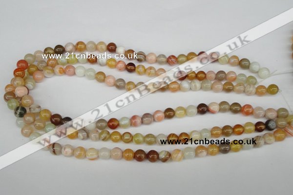 CRO86 15.5 inches 8mm round agate gemstone beads wholesale