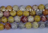 CRO860 15.5 inches 4mm round sky eye stone beads wholesale