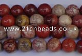 CRO871 15.5 inches 6mm round red porcelain beads wholesale