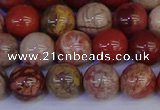 CRO873 15.5 inches 10mm round red porcelain beads wholesale