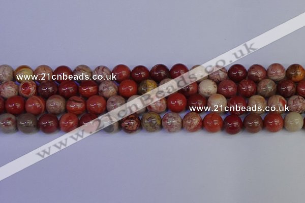 CRO874 15.5 inches 12mm round red porcelain beads wholesale