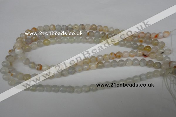 CRO88 15.5 inches 8mm round agate gemstone beads wholesale