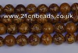 CRO880 15.5 inches 4mm round elephant blood stone beads