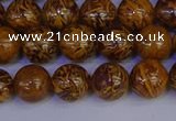 CRO882 15.5 inches 8mm round elephant blood stone beads