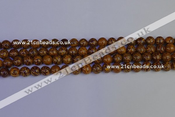 CRO882 15.5 inches 8mm round elephant blood stone beads