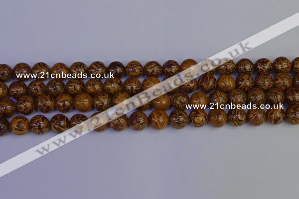 CRO883 15.5 inches 10mm round elephant blood stone beads