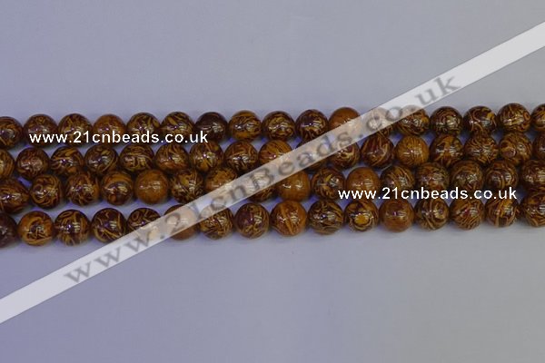 CRO883 15.5 inches 10mm round elephant blood stone beads