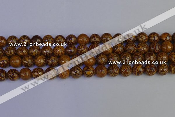 CRO884 15.5 inches 12mm round elephant blood stone beads
