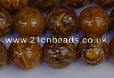 CRO885 15.5 inches 14mm round elephant blood stone beads