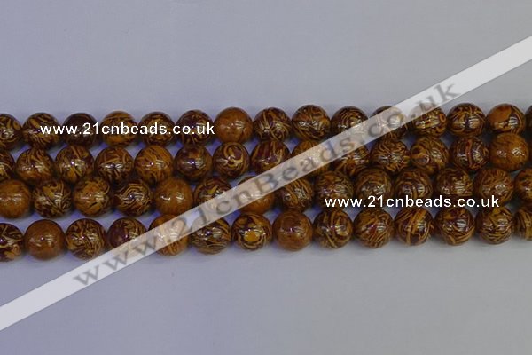 CRO885 15.5 inches 14mm round elephant blood stone beads