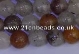 CRO893 15.5 inches 10mm round mixed lodalite quartz beads wholesale