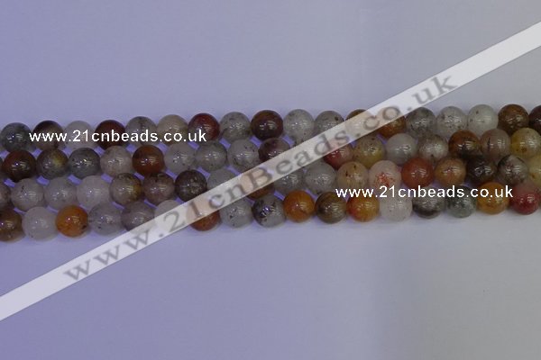 CRO893 15.5 inches 10mm round mixed lodalite quartz beads wholesale