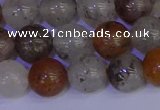 CRO894 15.5 inches 12mm round mixed lodalite quartz beads wholesale