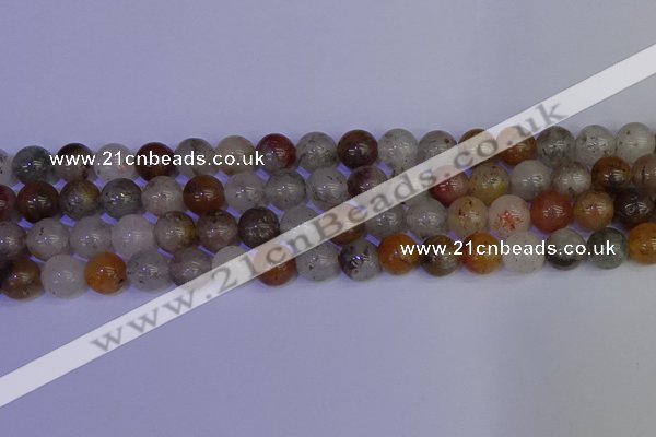 CRO894 15.5 inches 12mm round mixed lodalite quartz beads wholesale