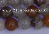 CRO895 15.5 inches 14mm round mixed lodalite quartz beads wholesale